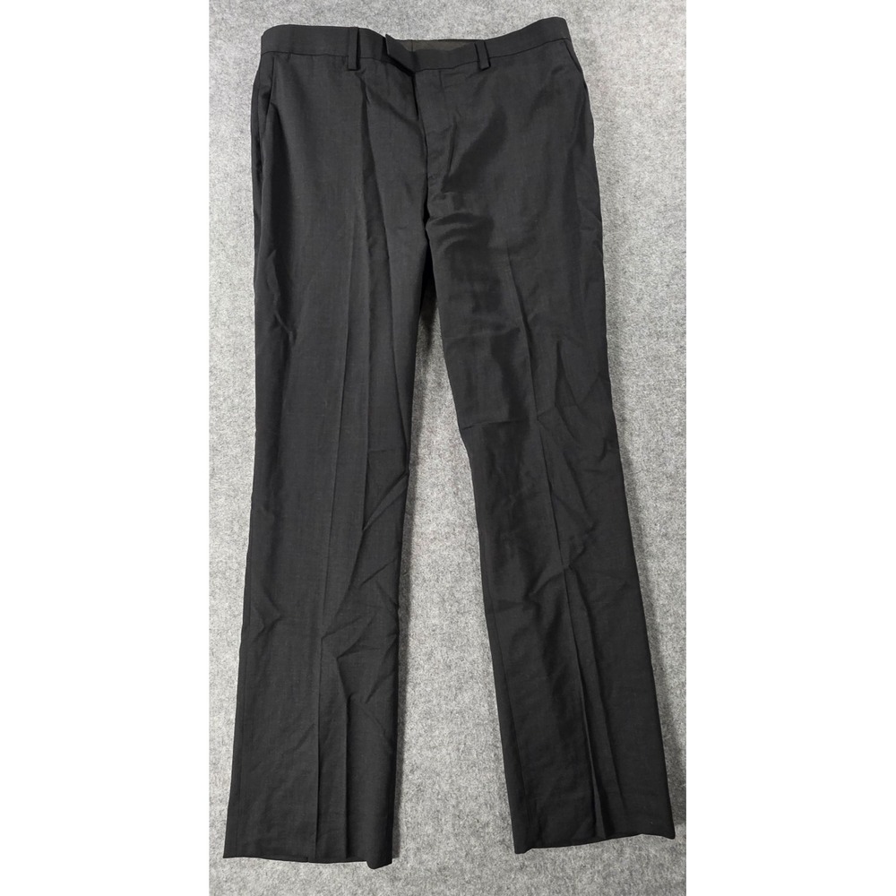 NWT Banana Republic Pants Mens 33x32 Gray Marzotto Wool Flat Front Dress Slacks